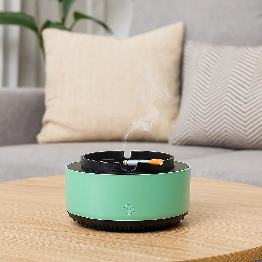 Smokeless Ashtray with Built-in Smoke Absorber Portable Odor Eliminator
