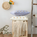Floral Embroidered Cushion Cover for Sofa and Couch