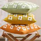 Floral Embroidered Cushion Cover for Sofa and Couch