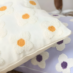 Floral Embroidered Cushion Cover for Sofa and Couch