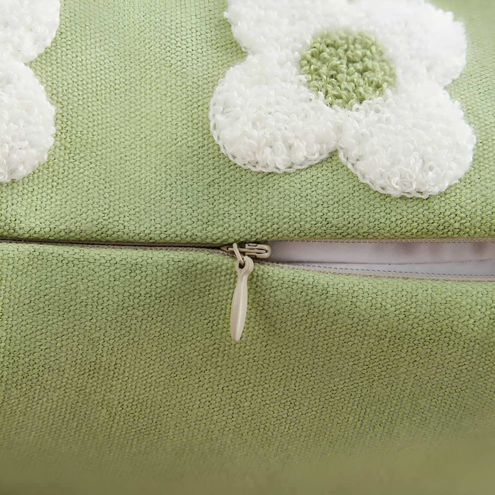 Floral Embroidered Cushion Cover for Sofa and Couch