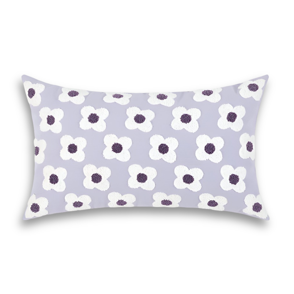 Floral Embroidered Cushion Cover for Sofa and Couch