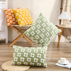 Floral Embroidered Cushion Cover for Sofa and Couch
