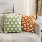 Floral Embroidered Cushion Cover for Sofa and Couch