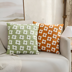 Floral Embroidered Cushion Cover for Sofa and Couch
