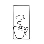 Minimalist Coffee Cup Metal Wall Art Set for Kitchen and Coffee Bar