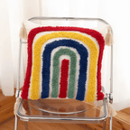 Tufted Decorative Cushion Cover with Geometric and Wave Patterns