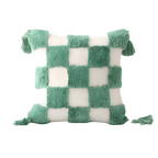 Tufted Decorative Cushion Cover with Geometric and Wave Patterns
