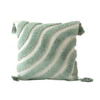 Tufted Decorative Cushion Cover with Geometric and Wave Patterns