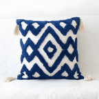 Tufted Decorative Cushion Cover with Geometric and Wave Patterns