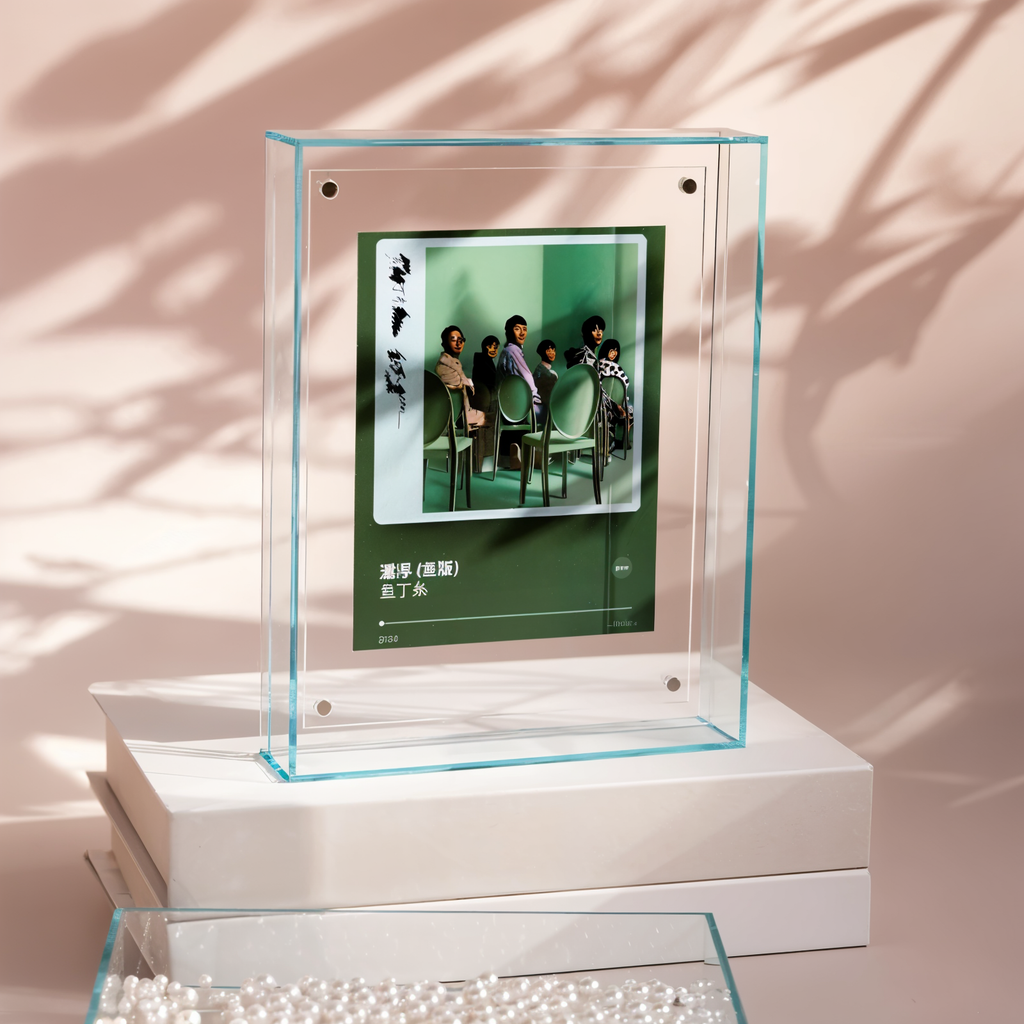 Neon Acrylic Photo Frame with Fluorescent Edge and Desk Display