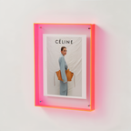 Neon Acrylic Photo Frame with Fluorescent Edge and Desk Display
