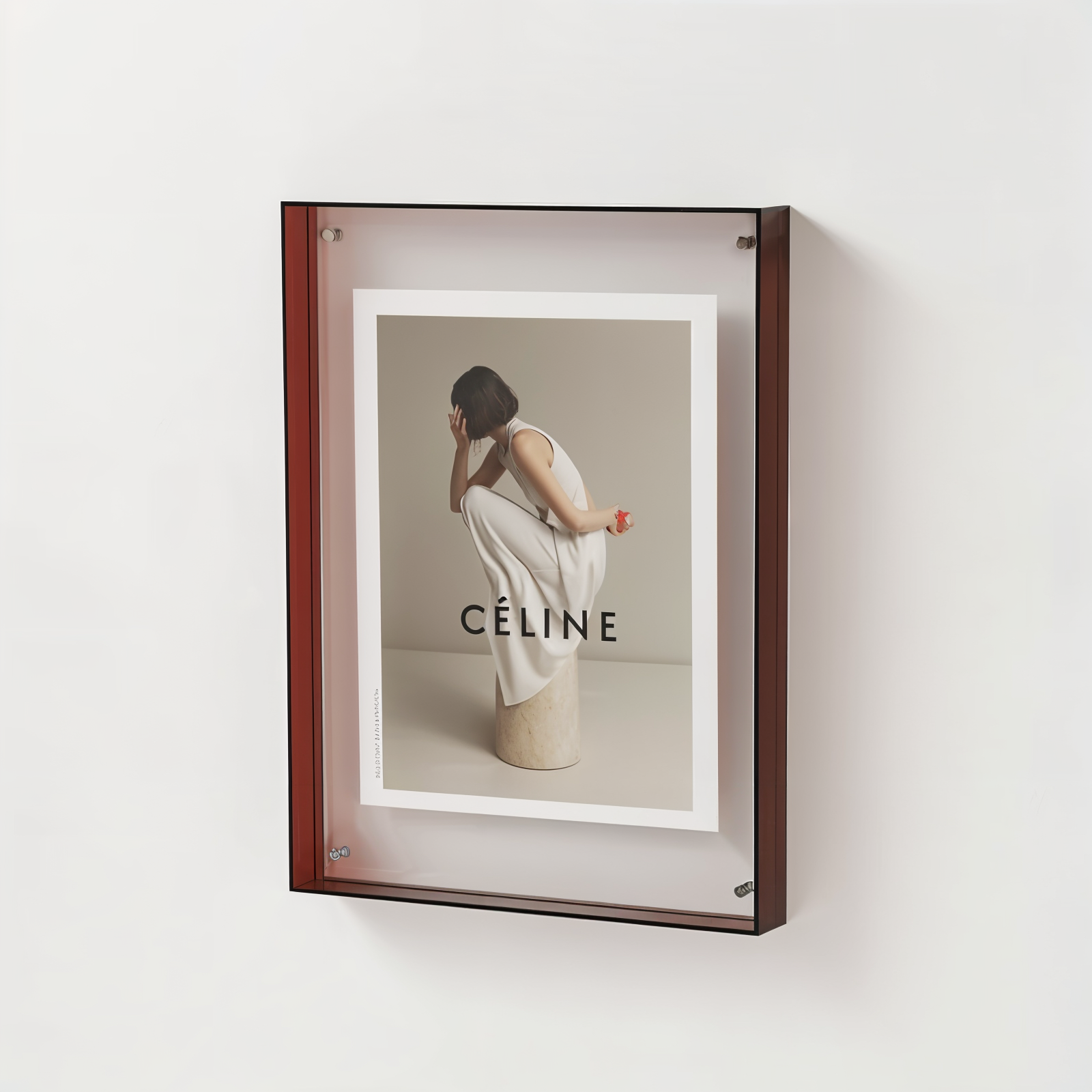 Neon Acrylic Photo Frame with Fluorescent Edge and Desk Display