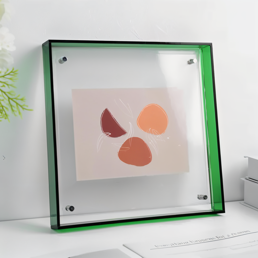 Neon Acrylic Photo Frame with Fluorescent Edge and Desk Display