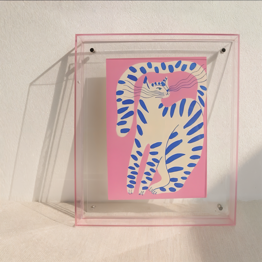 Neon Acrylic Photo Frame with Fluorescent Edge and Desk Display