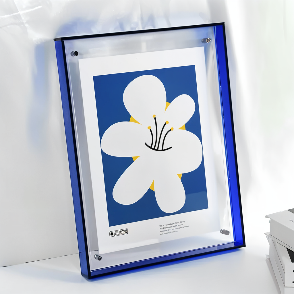 Neon Acrylic Photo Frame with Fluorescent Edge and Desk Display