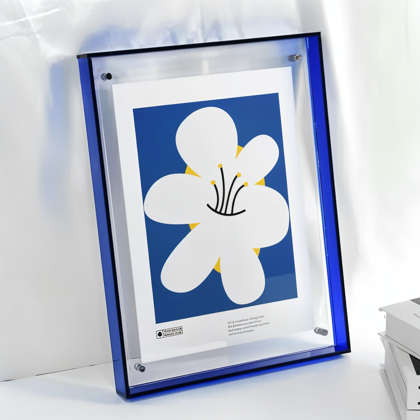 Neon Acrylic Photo Frame with Fluorescent Edge and Desk Display