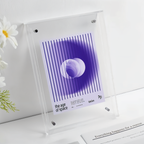 Neon Acrylic Photo Frame with Fluorescent Edge and Desk Display