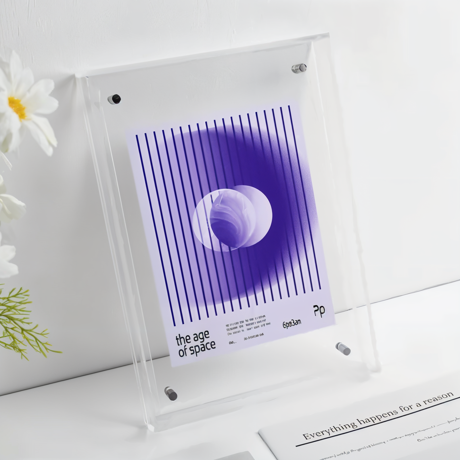 Neon Acrylic Photo Frame with Fluorescent Edge and Desk Display
