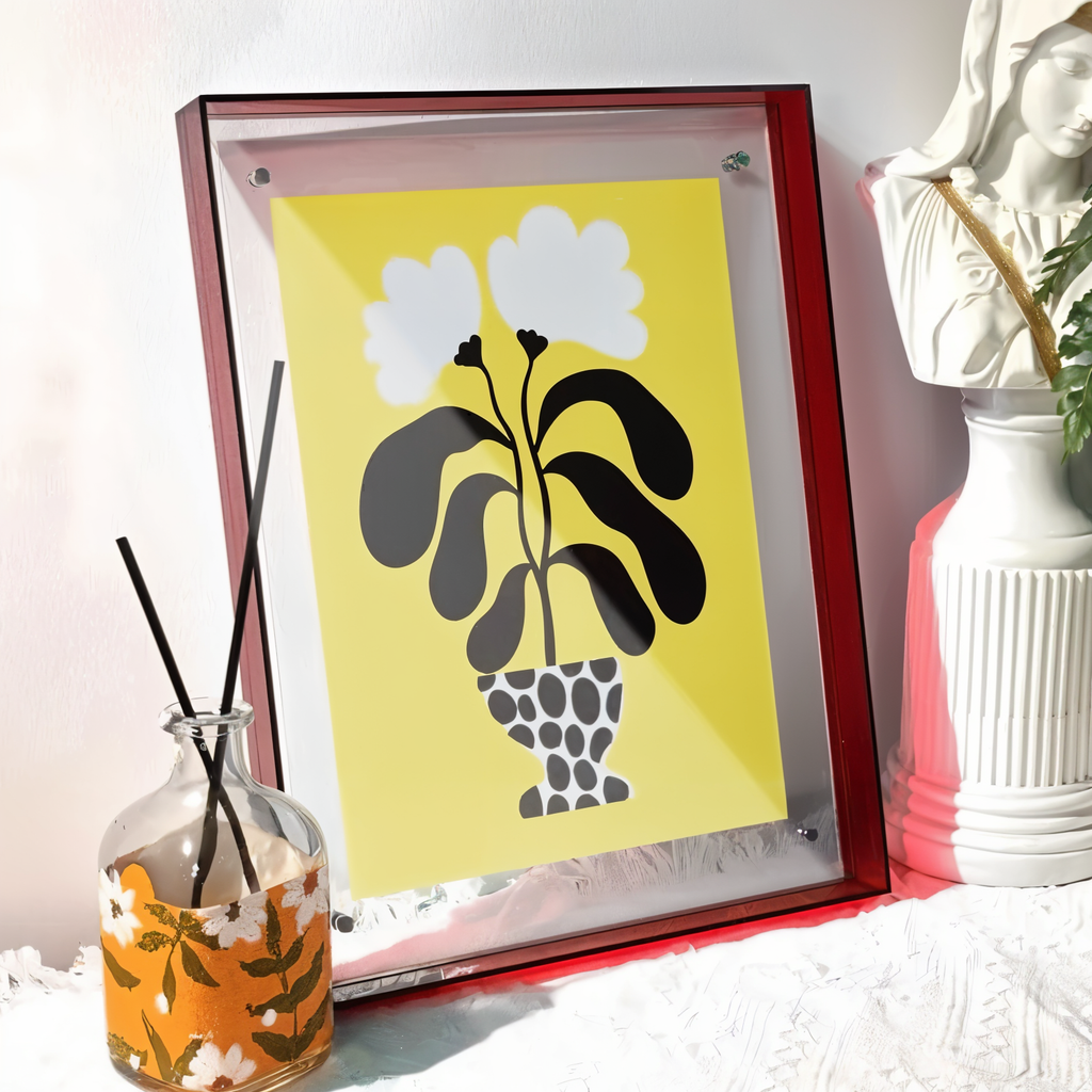 Neon Acrylic Photo Frame with Fluorescent Edge and Desk Display