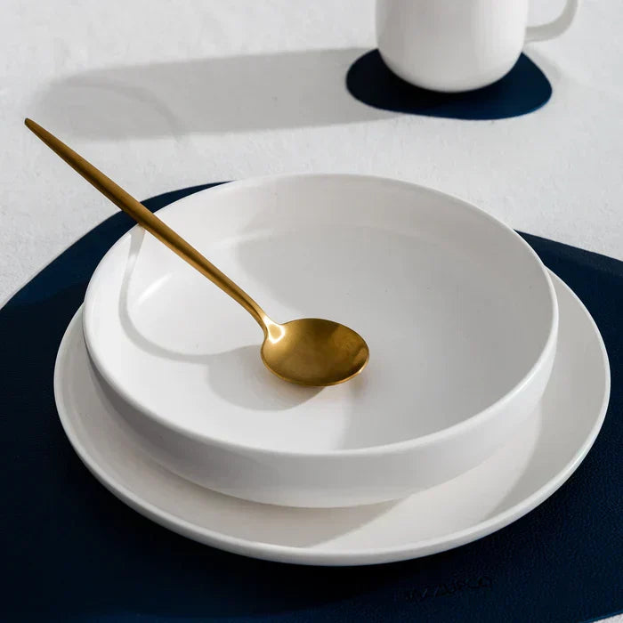Non-Slip PU Leather Table Placemat for Dining Table Waterproof Heat-Resistant