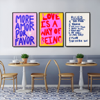 Inspirational Quotes Canvas Wall Art Set with Modern Typography Design