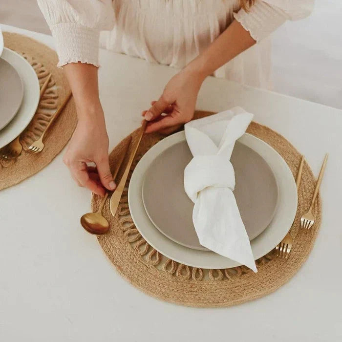 Non-Slip PU Leather Table Placemat for Dining Table Waterproof Heat-Resistant