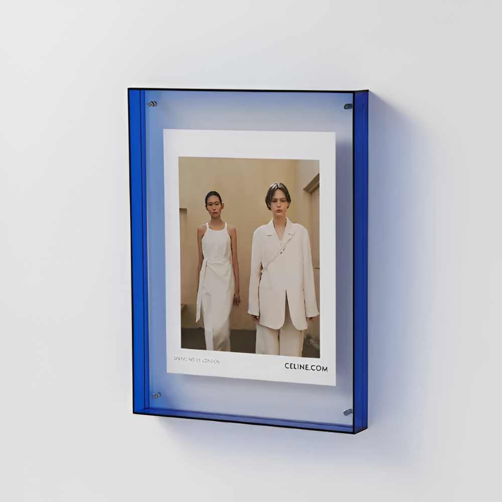 Clear Acrylic Picture Frame with Floating Design
