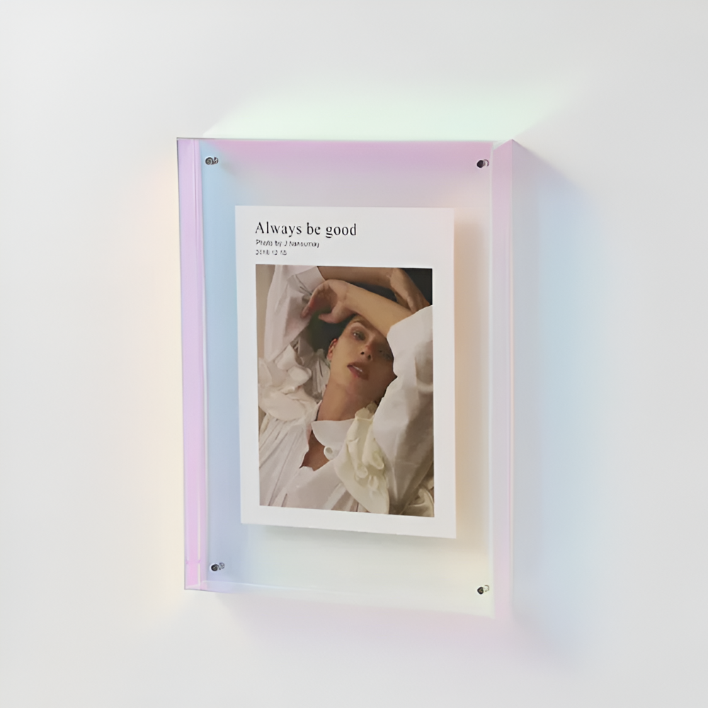 Clear Acrylic Picture Frame with Floating Design