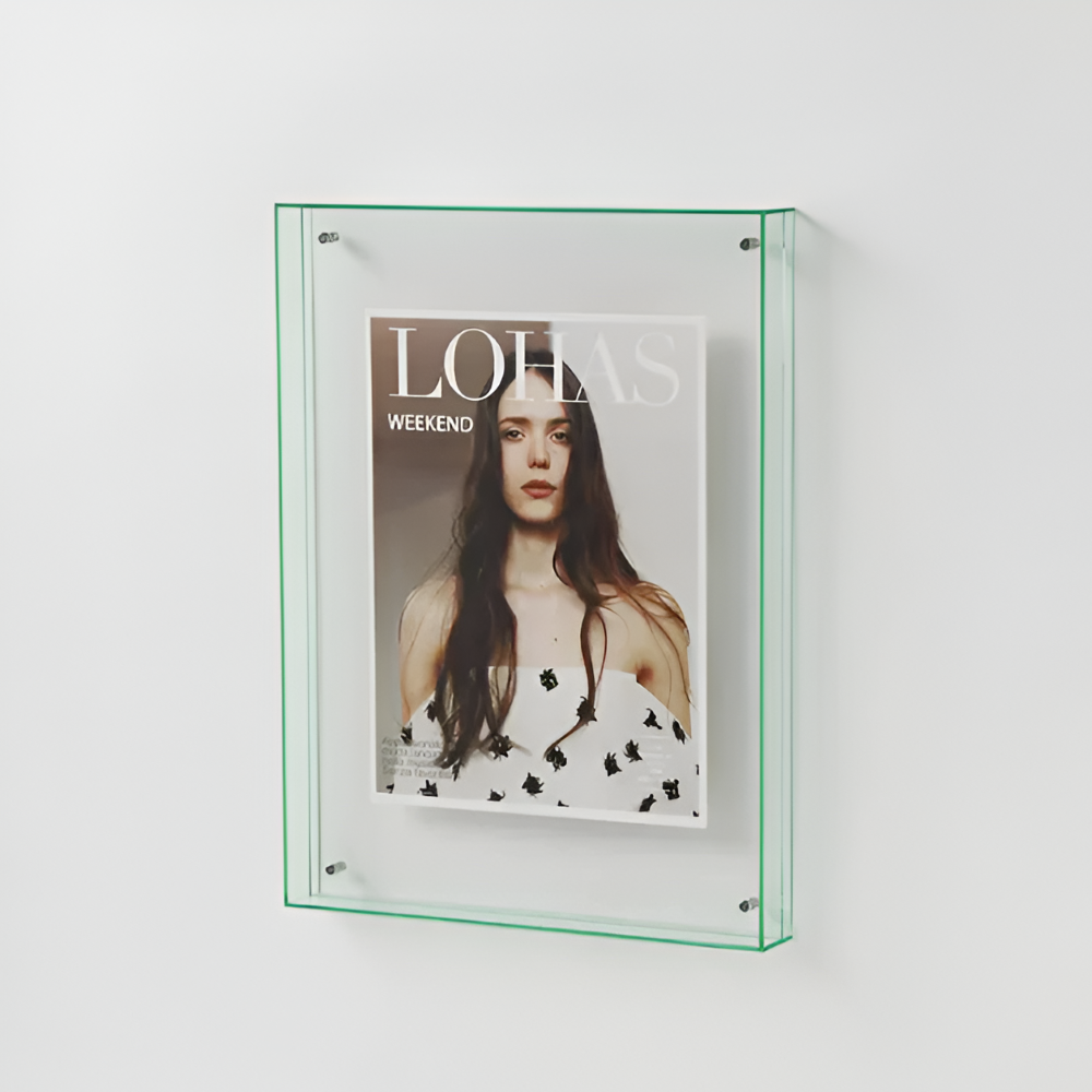 Clear Acrylic Picture Frame with Floating Design