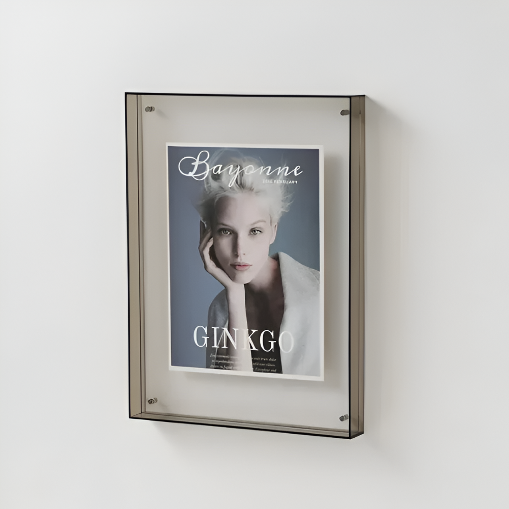Clear Acrylic Picture Frame with Floating Design