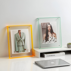 Clear Acrylic Picture Frame with Floating Design