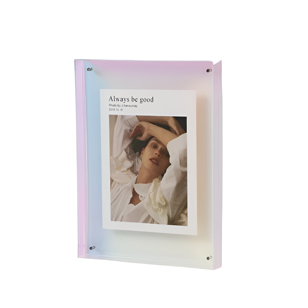 Clear Acrylic Picture Frame with Floating Design