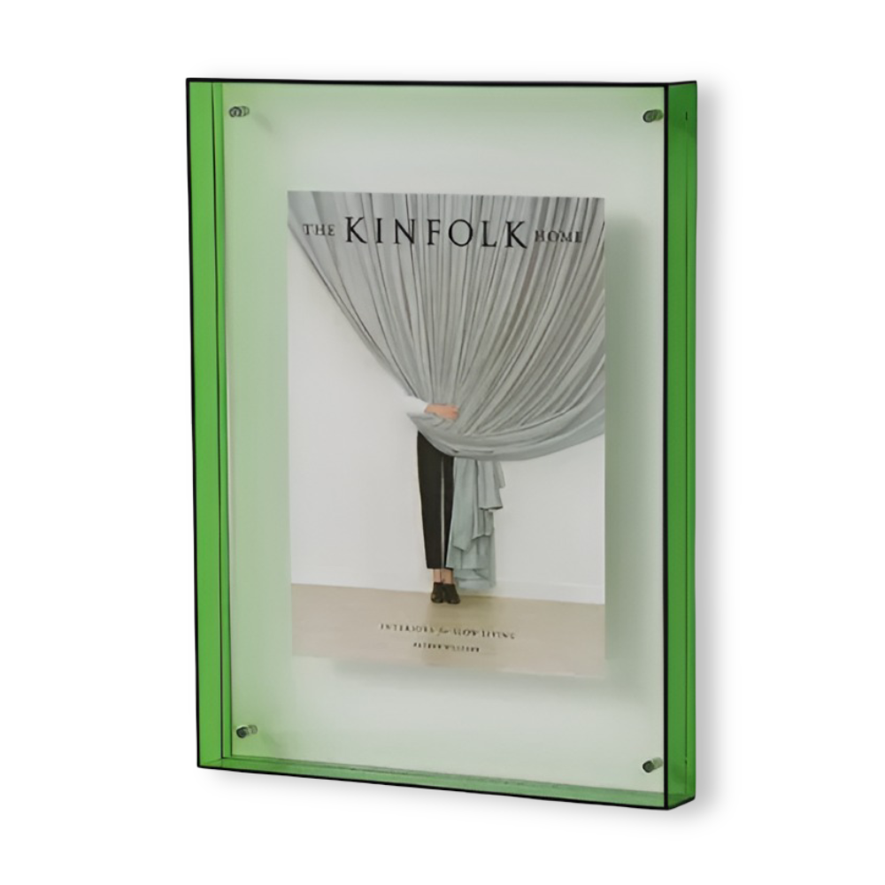 Clear Acrylic Picture Frame with Floating Design