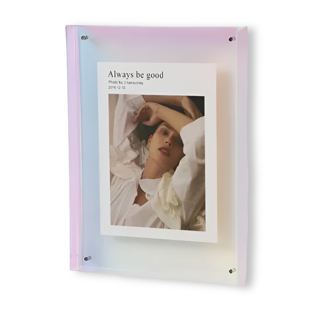 Clear Acrylic Picture Frame with Floating Design