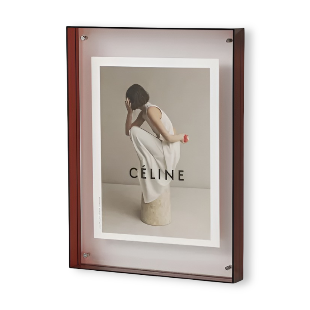 Clear Acrylic Picture Frame with Floating Design