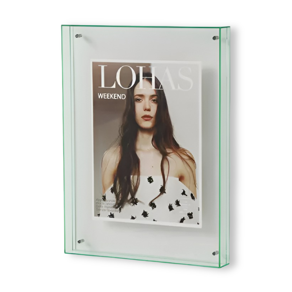 Clear Acrylic Picture Frame with Floating Design