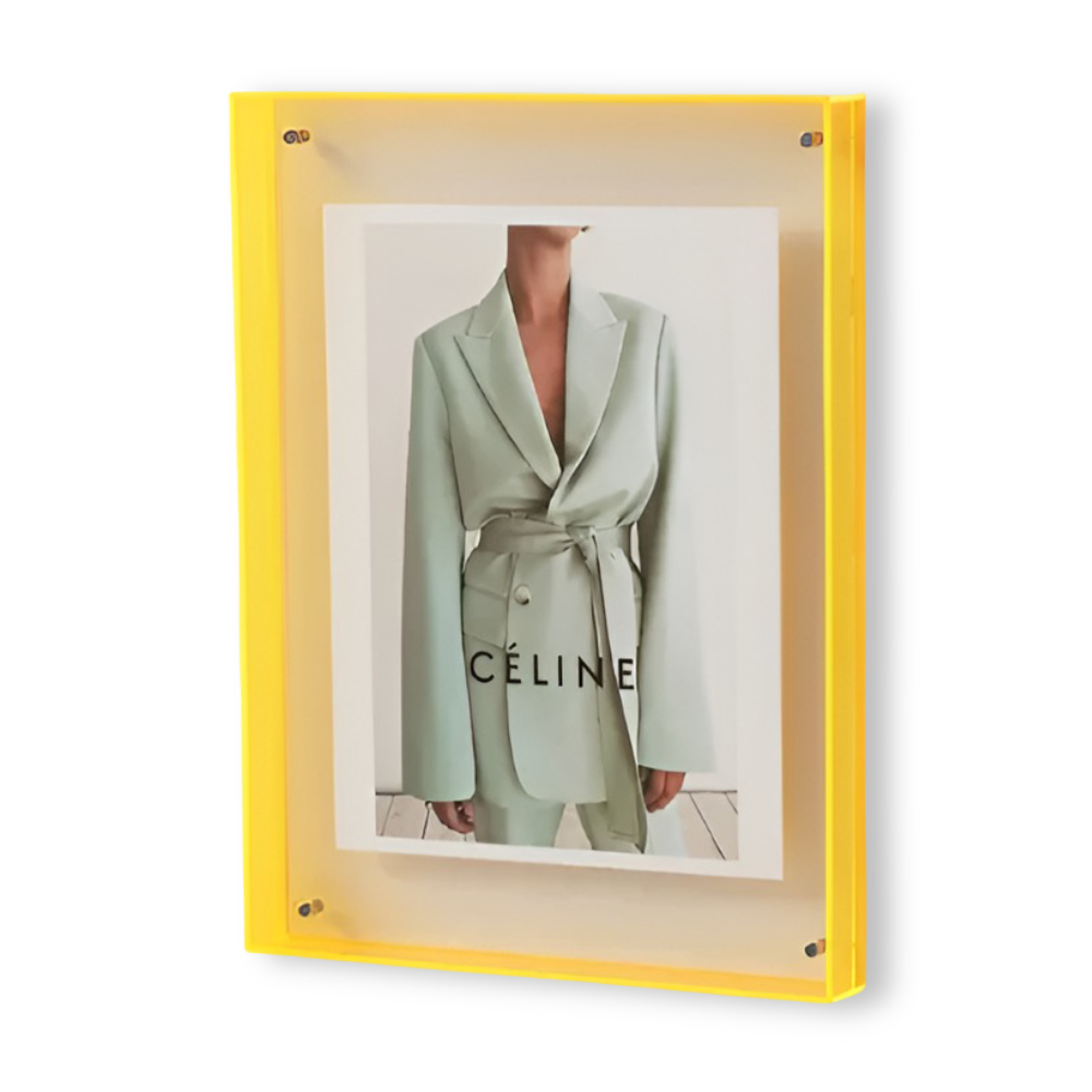 Clear Acrylic Picture Frame with Floating Design