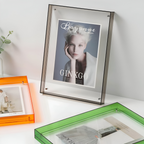 Clear Acrylic Picture Frame with Floating Design