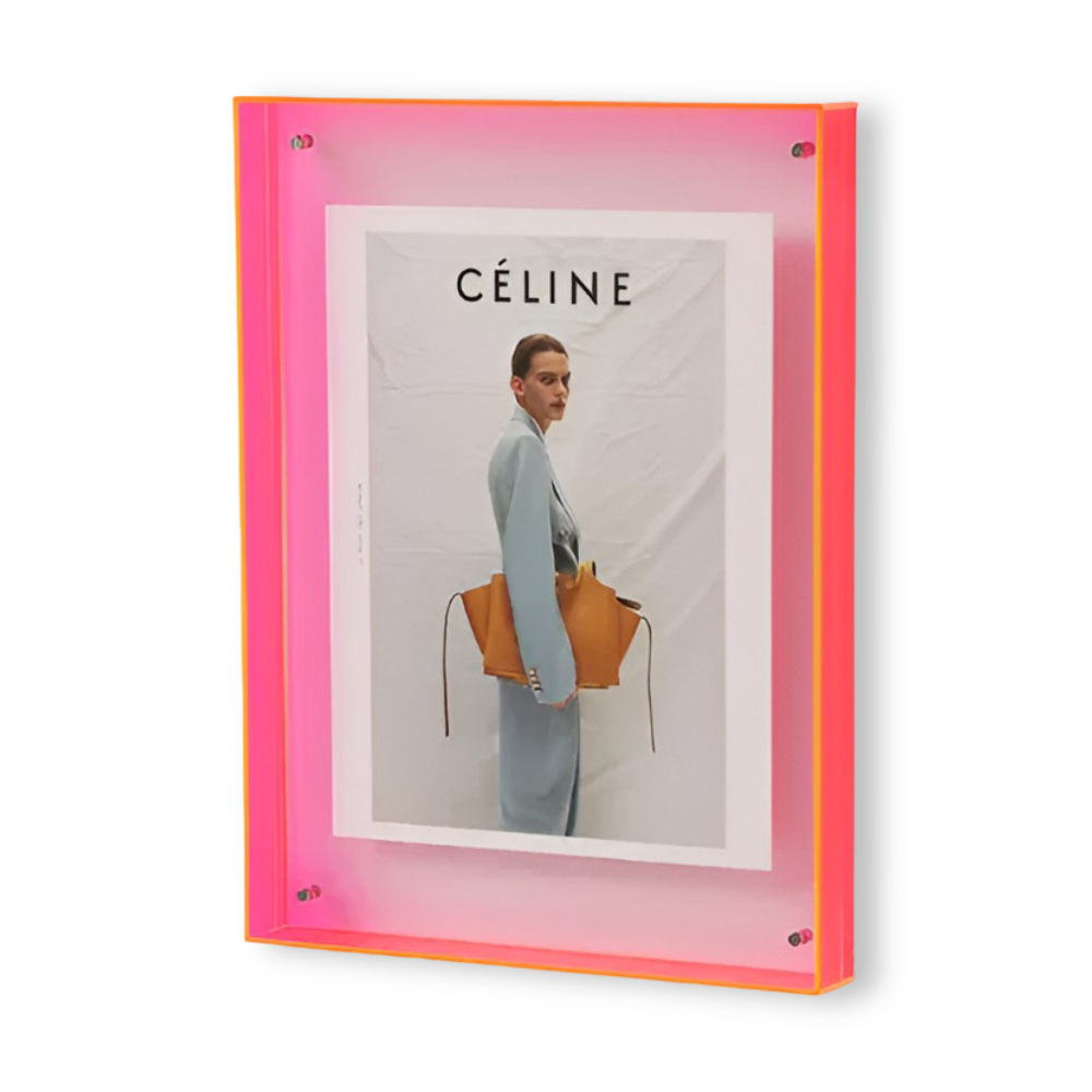 Clear Acrylic Picture Frame with Floating Design