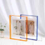 Clear Acrylic Picture Frame with Floating Design