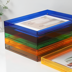 Clear Acrylic Picture Frame with Floating Design