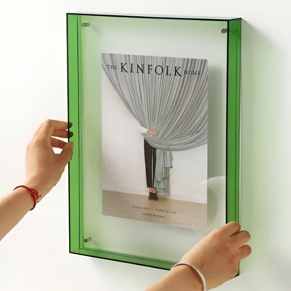 Clear Acrylic Picture Frame with Floating Design