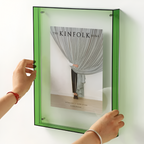 Clear Acrylic Picture Frame with Floating Design