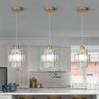 Crystal Glass Pendant Light with Tiered Design for Ceiling Lighting