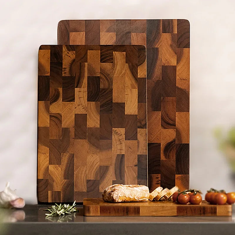 Double-Sided Hardwood Cutting Board with Juice Groove