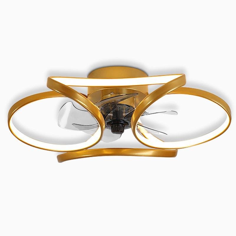Bedroom LED Ceiling Fan with Light and Remote Control