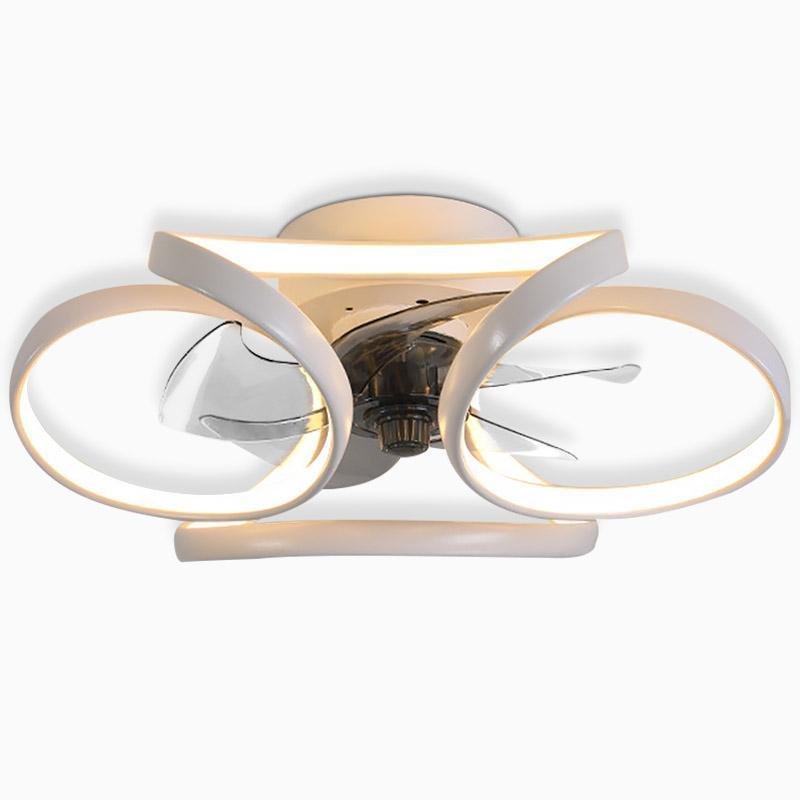Bedroom LED Ceiling Fan with Light and Remote Control