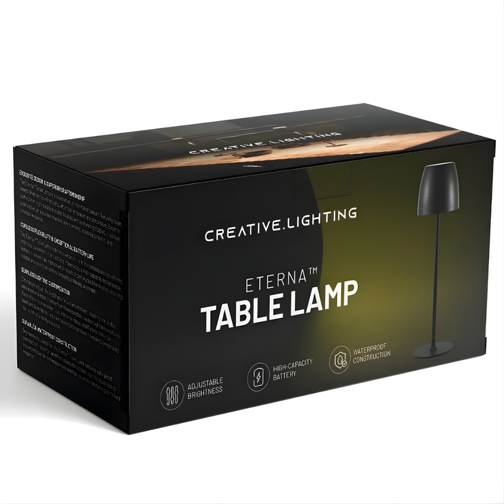 Cordless Rechargeable Table Lamp with Waterproof Design