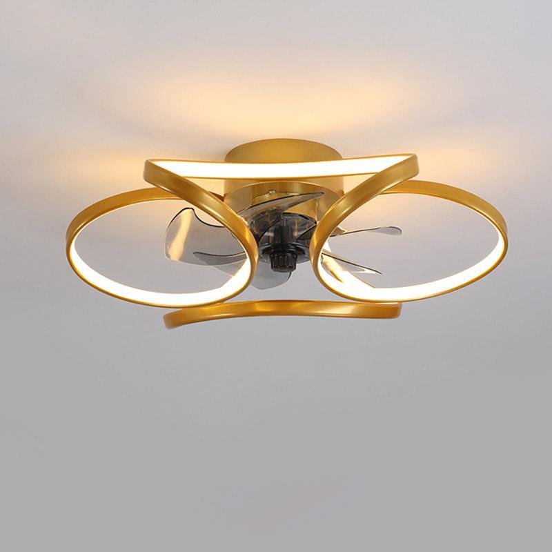 Bedroom LED Ceiling Fan with Light and Remote Control